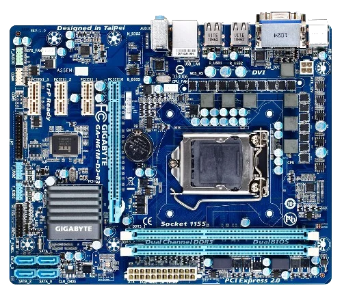 GIGABYTE GA-H61M-D2-B3 ,DualDDR3 1333/1600,8CH ,1GB