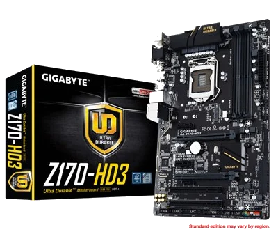 GIGABYTE GA-Z170-HD3 , Core™ i5/i7,DualDDR4 2133,2XPCI-E,1GB S1151