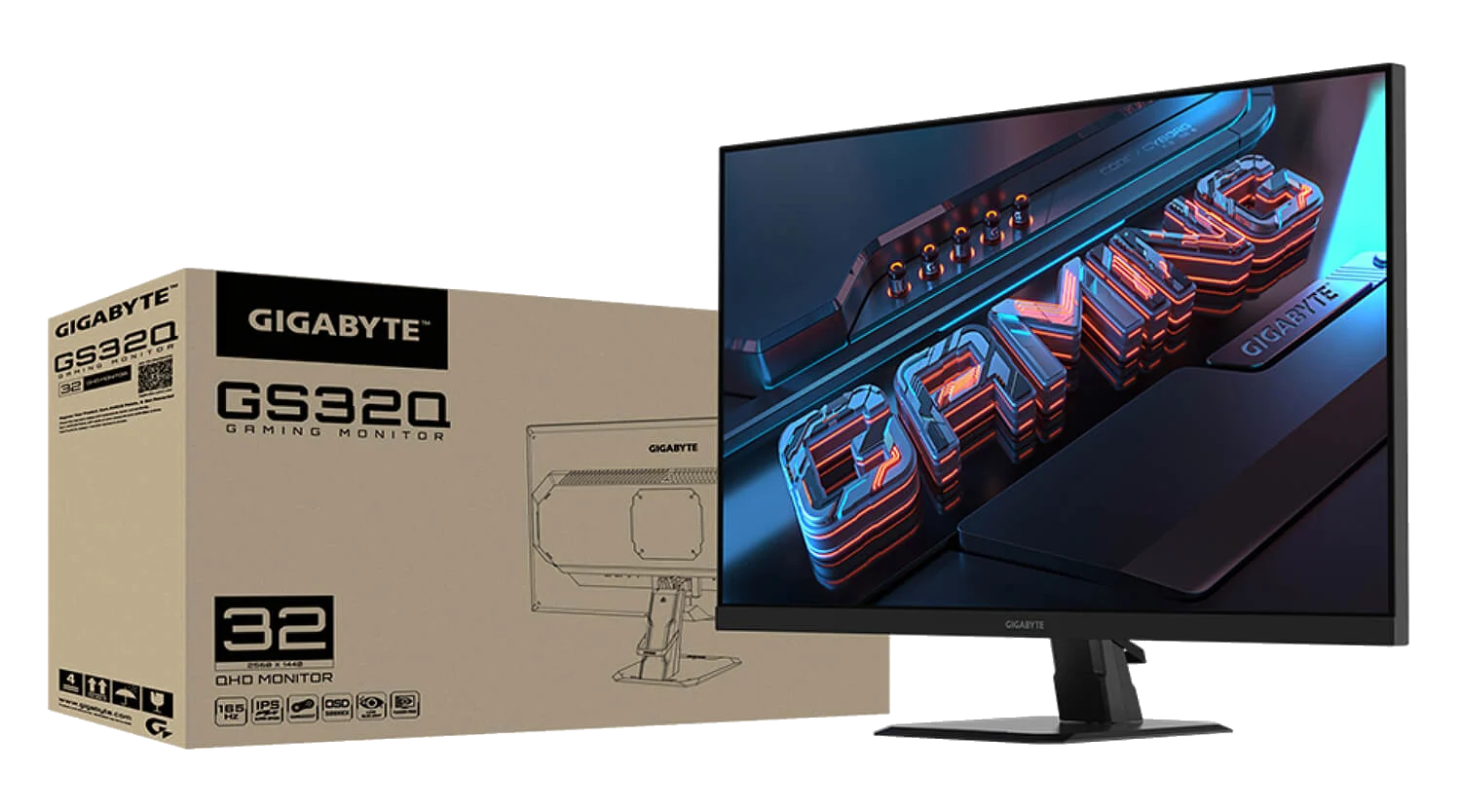 GIGABYTE GS32Q Gaming Monitor "32 LED 1MS 1:80000000 170Hz – תמונה 6