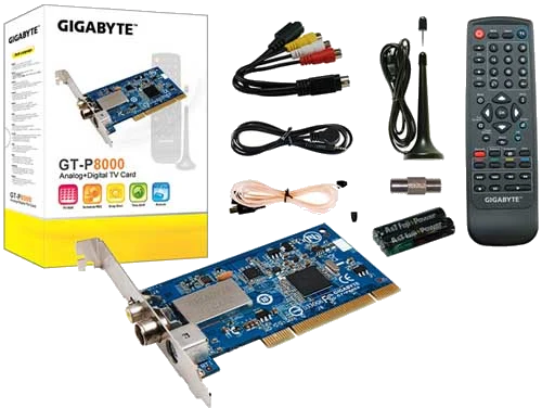 כ.טלביזיה +שלט GIGABYTE GT-P8000 HDTV ,DVB-T