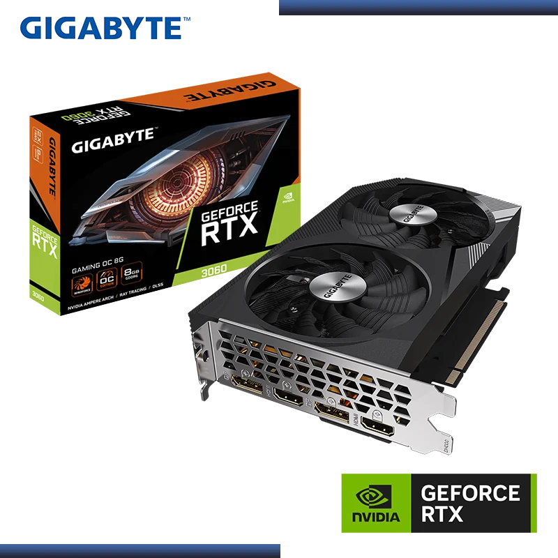 GIGABYTE GV-N3060GAMING OC-8GD 2.0 Geforce RTX 3060 8GB / DisplayPort / HDMI, PCI-E