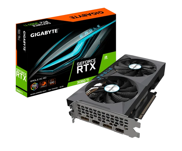 GIGABYTE GV-N306TEAGLE OC-8GD Geforce RTX 3060TI 8GB / DisplayPort / HDMI, PCI-E