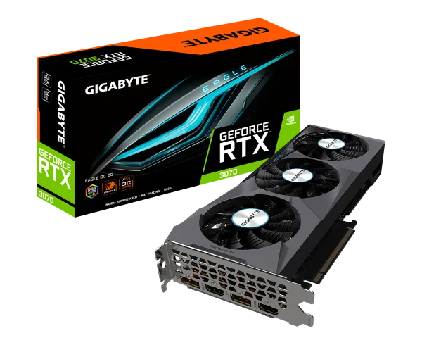 GIGABYTE GV-N3070EAGLE OC-8GD Geforce RTX 3070 8GB / DisplayPort / HDMI, PCI-E
