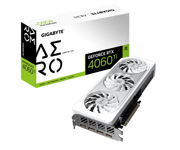 GIGABYTE GV-N406TAERO OC-16GD nVIDIA Geforce 4060 TI 16GB GDDR6X Triple Fan 2DP+2HDMI