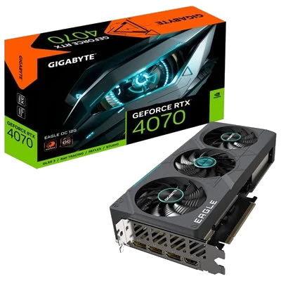 GIGABYTE GV-N407EAGLE OC-12GD nVIDIA Geforce 4070 12GB GDDR6X Triple Fan 3DP+HDMI