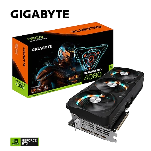 GIGABYTE GV-N4080GAMING OC-16GD nVIDIA Geforce 4080 16GB GDDR6X OC Triple Fan 3DP+HDMI