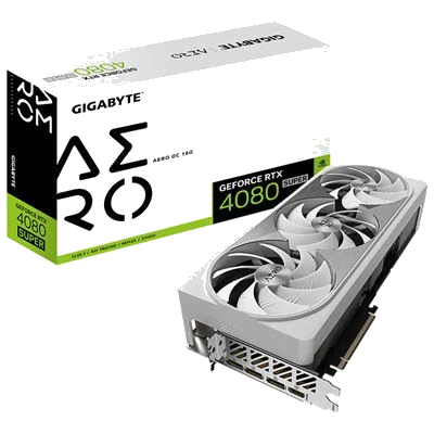 GIGABYTE GV-N408SAERO OC-16GD nVIDIA Geforce 4080 SUPER 16GB GDDR6X AERO OC White Triple Fan 3DP+HDMI