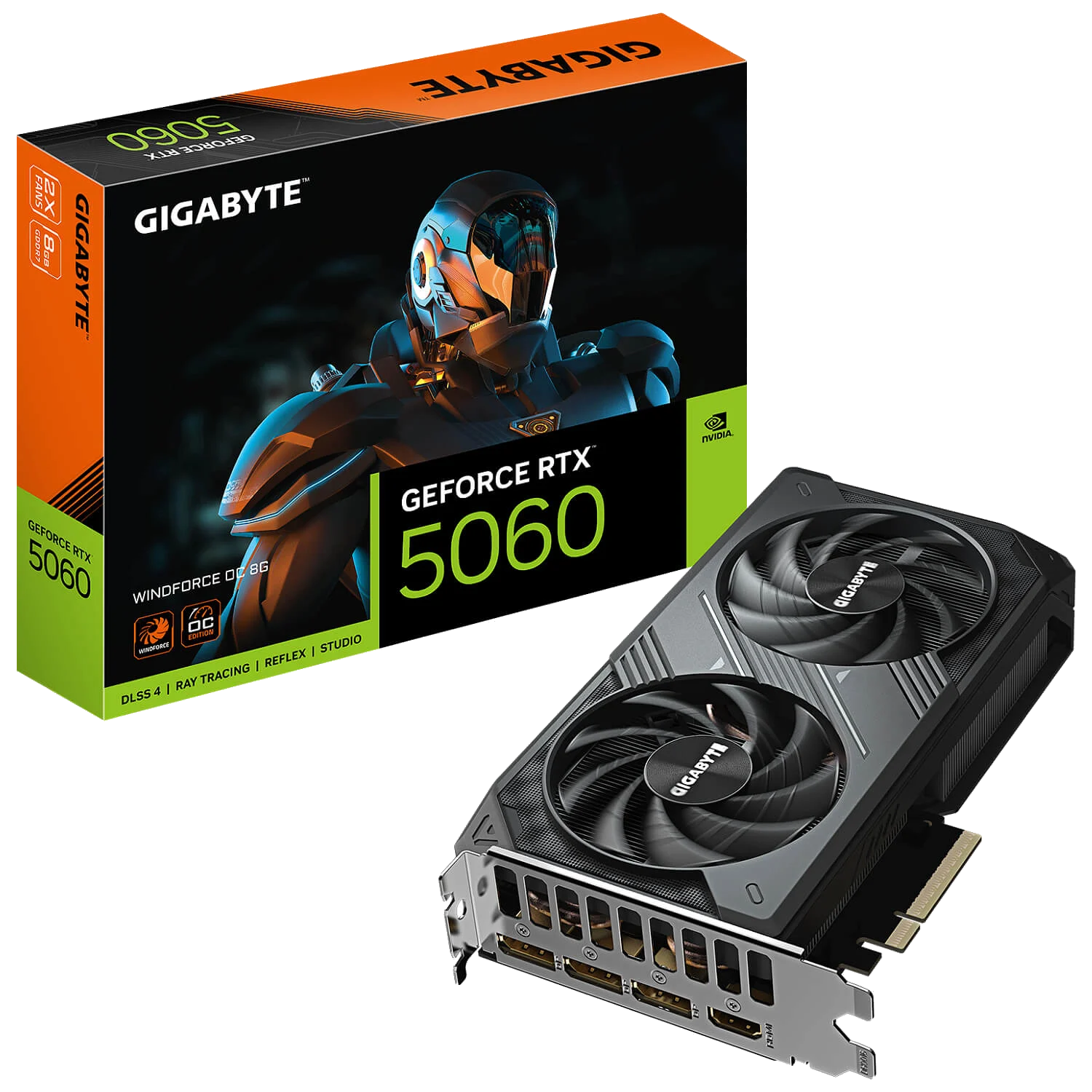 GIGABYTE GV-N5060WF2OC-8GD nVIDIA Geforce 5060 8GB GDDR7 Dual Fan 3DP+HDMI