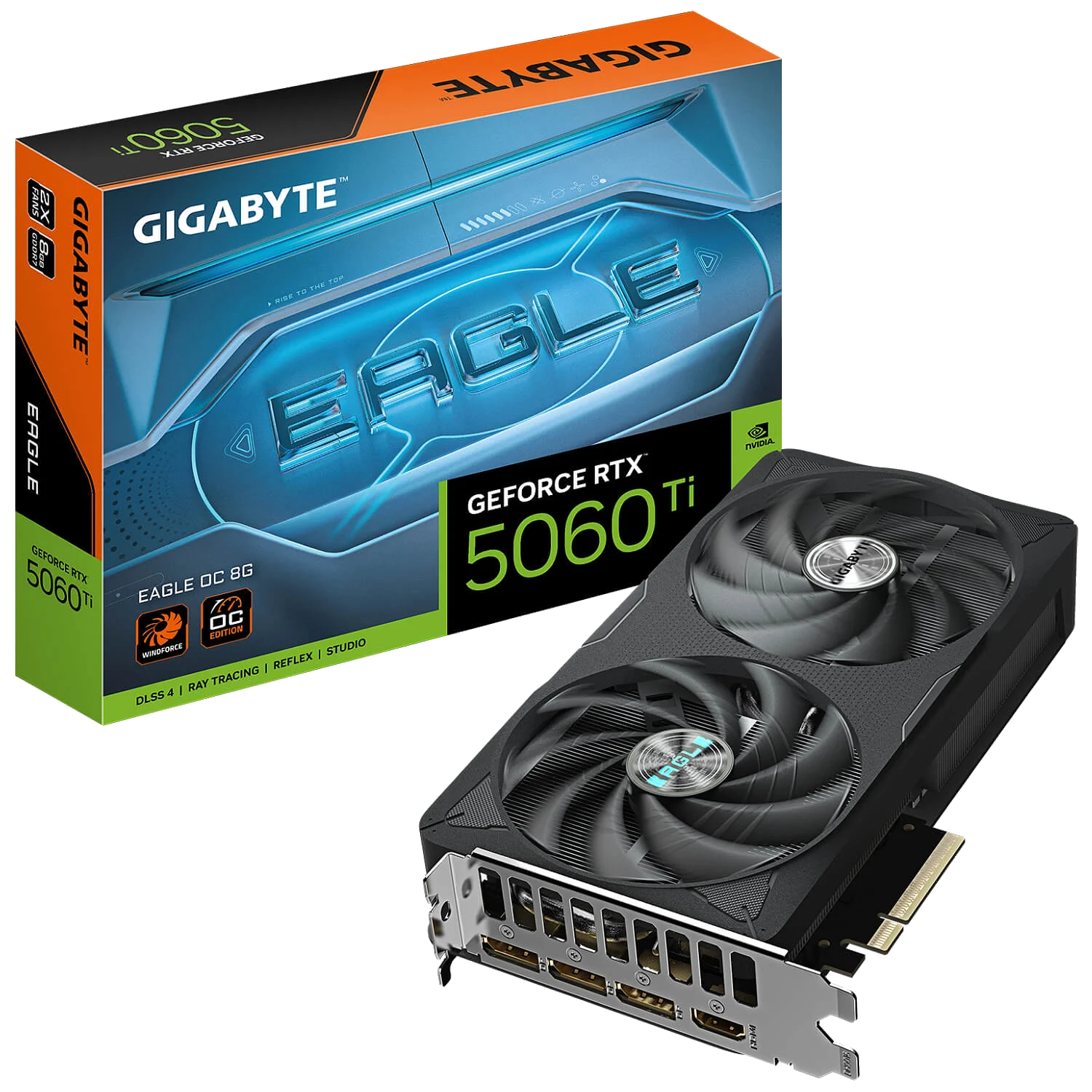 GIGABYTE GV-N506TEAGLE OC-8GD nVIDIA Geforce 5060 TI EAGLE OC 8GB GDDR7 Dual Fan 3DP+HDMI