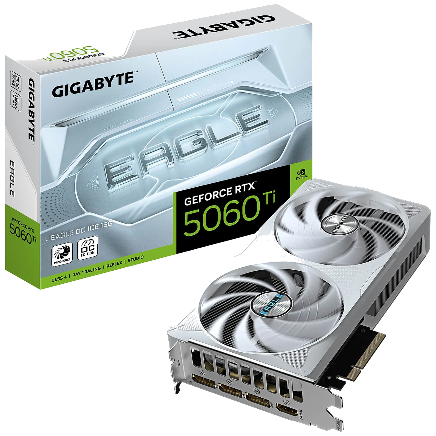 GIGABYTE GV-N506TEAGLEOC ICE-16GD nVIDIA Geforce 5060TI 16GB GDDR7 Triple Fan 2DP+2HDMI