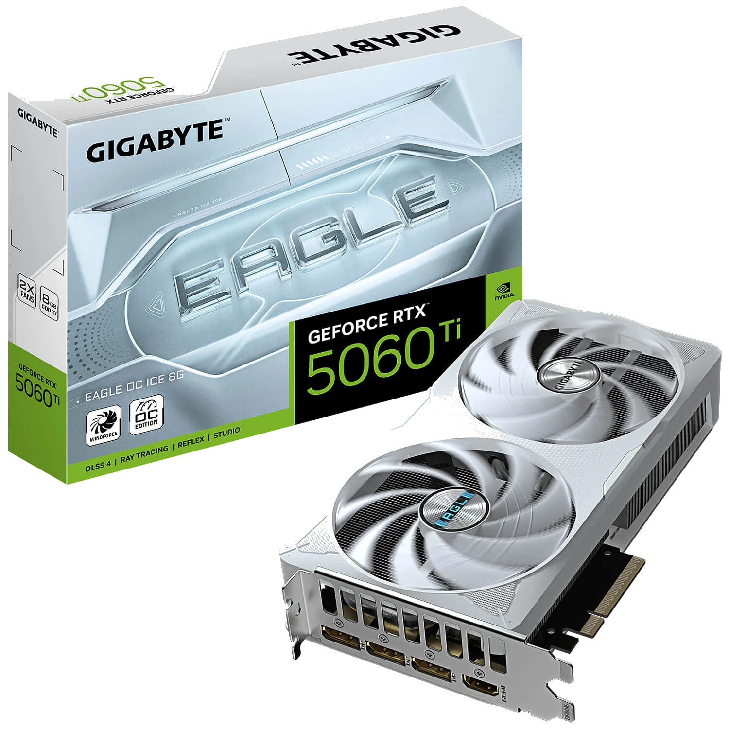GIGABYTE GV-N506TEAGLEOC ICE-8GD nVIDIA Geforce 5060TI 8GB GDDR7 Triple Fan 2DP+2HDMI