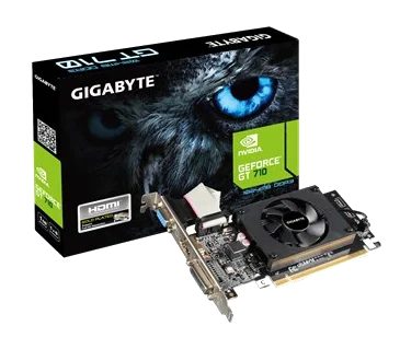 GIGABYTE nVIDIA Geforce GV-N710D3-1GL 1024MB + TV OUT- HDMI-out / DVI-I/ D-Sub,Vista Ready PCI-E