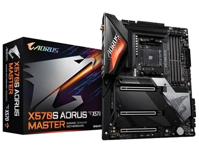 GIGABYTE X570S AORUS MASTER , AM4,PCI-E, DualDDR4 2400/2667/2933/3200 +LAN1000 HDMI