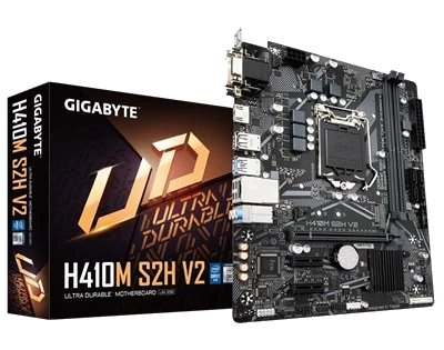 GIGABYTE H410M S2H V3 ,2DualDDR4 2133/2400/2666 ,8CH ,1GB ,VGA ,DVI ,HDMI S1200