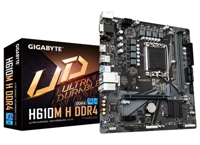 GIGABYTE H610M H DDR4 ,2DualDDR4 2133/2400/2666/2800/2933/3000/3200 ,8CH ,1GB ,HDMI S1700