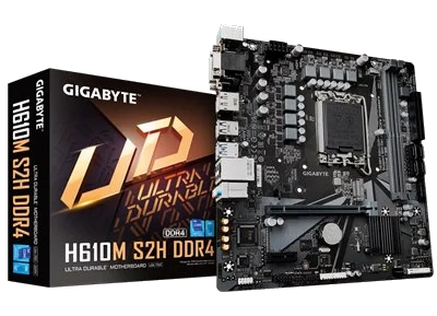 GIGABYTE H610M S2H DDR4 ,2DualDDR4 2133/2400/2666/2800/2933/3000/3200 ,8CH ,1GB ,HDMI S1700