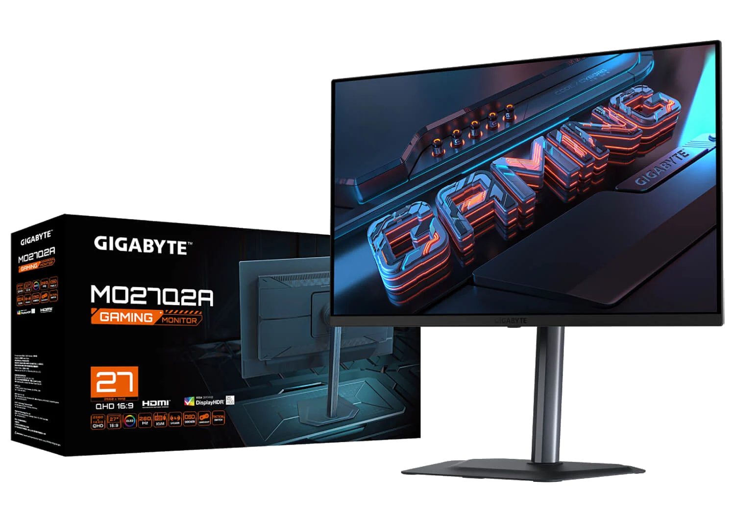 מסך GIGABYTE MO27Q2A 27" 2K QHD 27 OLED 0.03ms 280Hz