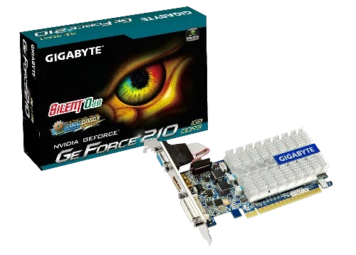 GIGABYTE nVIDIA Geforce N210SL1GI 1024MB Silent+ HDMI-out / DVI-I/ D-Sub,Vista Ready PCI-E