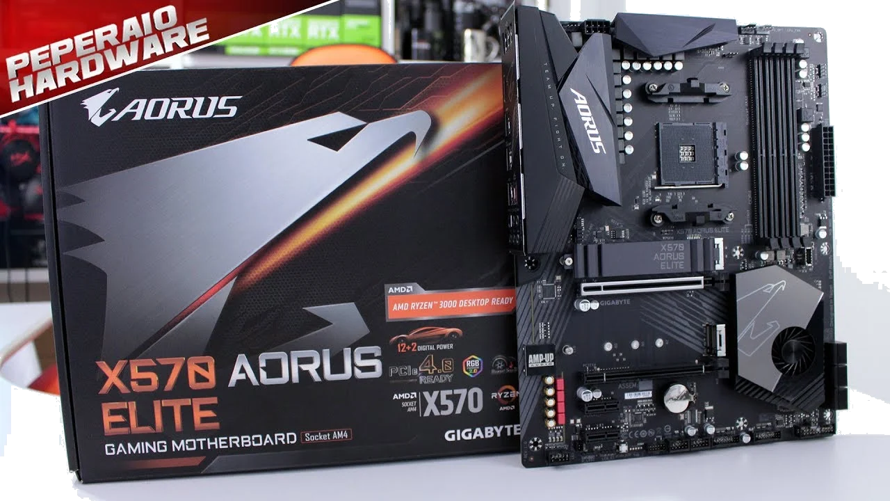 GIGABYTE X570 AORUS ELITE , AM4,PCI-E, DualDDR4 2400/2667/2933/3200 +LAN1000 HDMI
