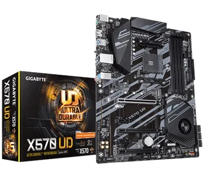 GIGABYTE X570 UD , AM4,PCI-E, DualDDR4 2400/2667/2933/3200 +LAN1000 HDMI