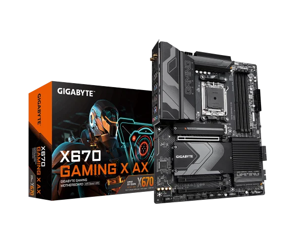 GIGABYTE X670 GAMING X AX , AM4,PCI-E, DualDDR5 4800/5200MHZ +LAN2.5G HDMI