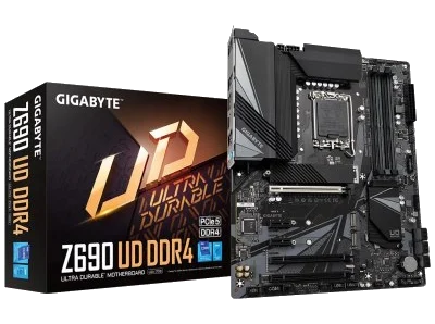 GIGABYTE Z690 UD DDR4 , Core™ i3/i5/i7/i9, 4DualDDR4 3200MHZ ,2XPCI-E, 2.5GB LGA1700