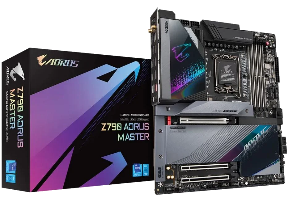 GIGABYTE Z790 AORUS MASTER , Core™ i3/i5/i7/i9, 4DualDDR5 4800MHZ ,2XPCI-E, 2.5GB LGA1700