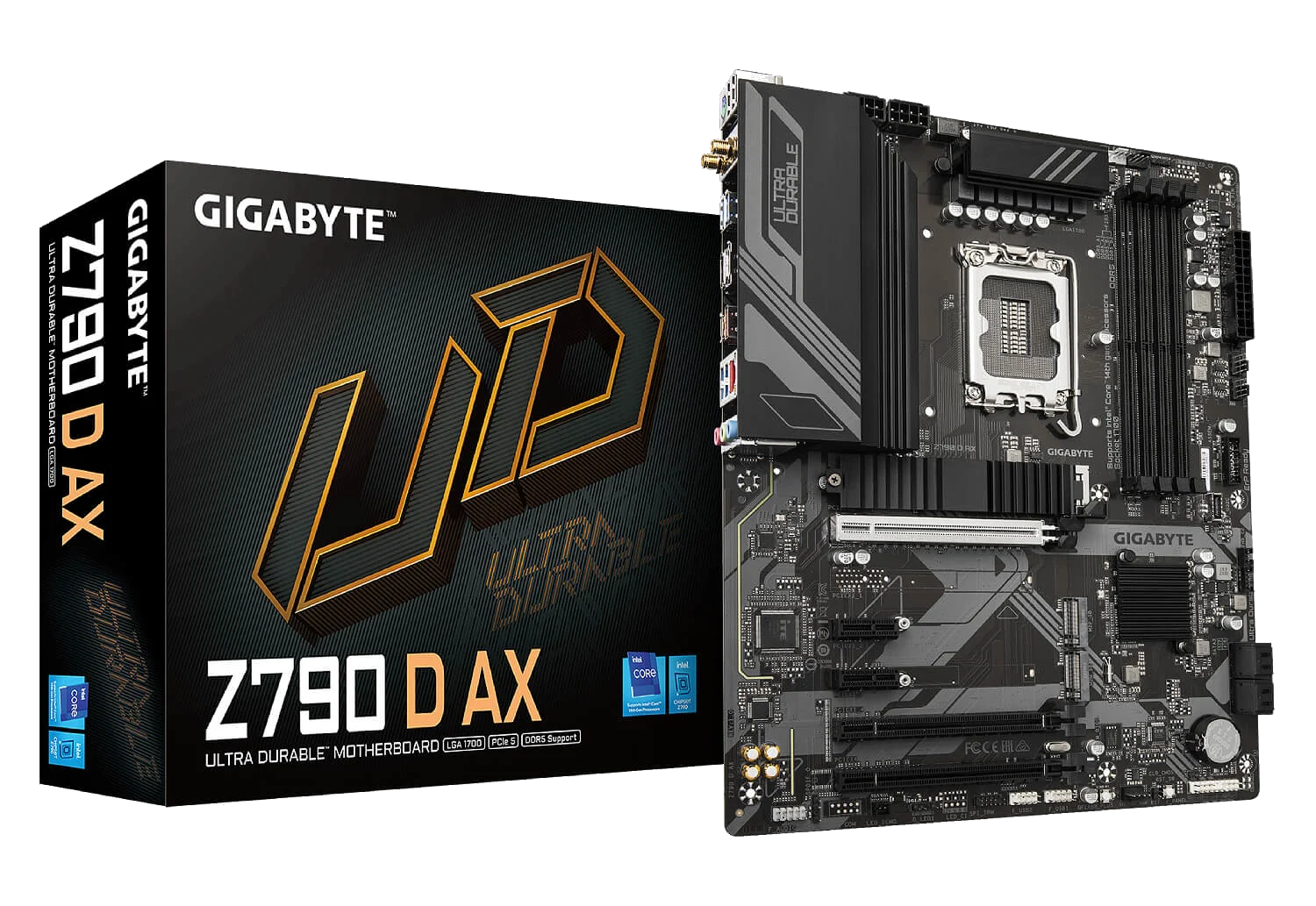 GIGABYTE Z790 D AX , Core™ i3/i5/i7/i9, 4DualDDR5 4800MHZ ,2XPCI-E, 2.5GB LGA1700