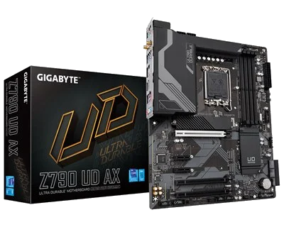 GIGABYTE Z790 UD AX , Core™ i3/i5/i7/i9, 4DualDDR5 4800MHZ ,2XPCI-E, 2.5GB LGA1700