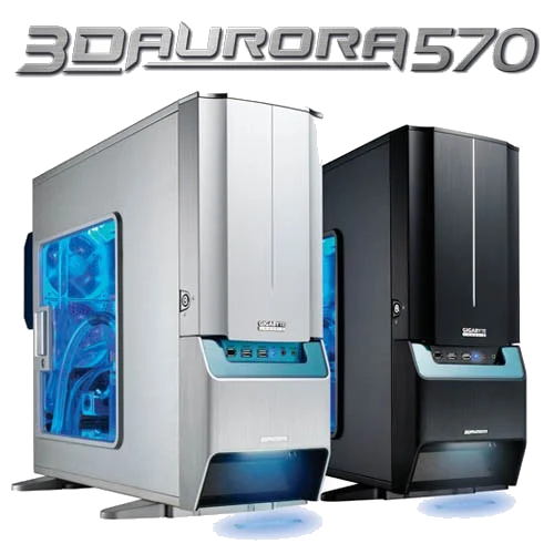 Gigabyte 3D AURORA 570 SILVER ALUMINUM ,Tool-free, no PSU, 3X 120mm BLUE LED FAN , USB2.0, Audio & speaker