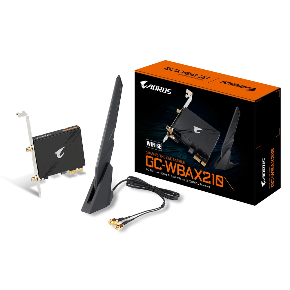 Gigabyte AX210 WIFI 6E / Bluetooth 5.2 PCI-E Adapter 2400Mbps Turbo Mode