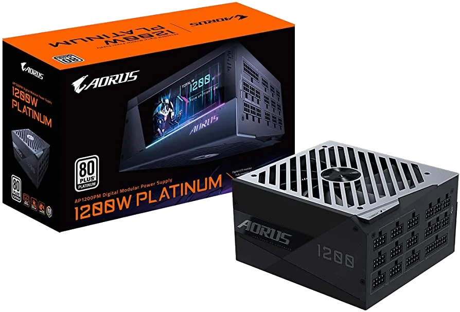 ספק כח Gigabyte™ Power Supply GA-AP1200PM G1 1200W Platinum ACTIVE PFC, Modular ,SATA