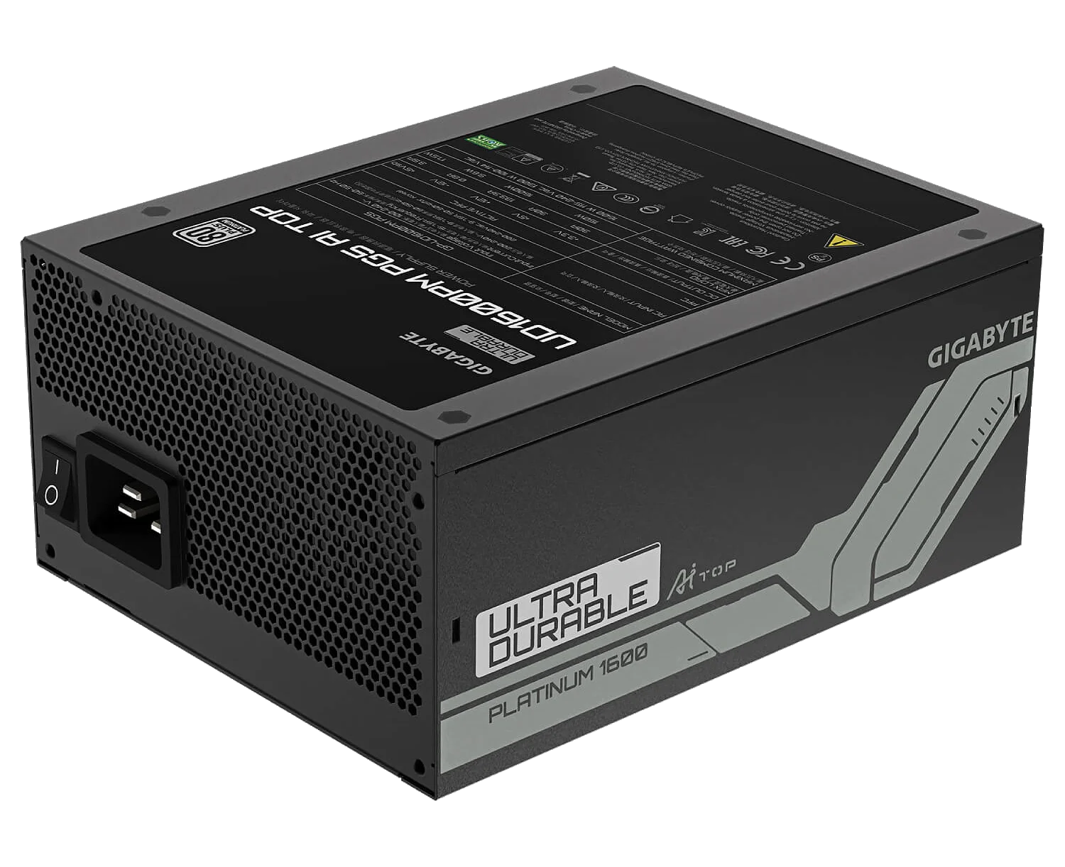 ספק כוח Gigabyte™ Power Supply UD1600PM PG5 AI TOP 1600W PCIe 5.0 80+ Platinum Modular ACTIVE PFC ,SATA – תמונה 2