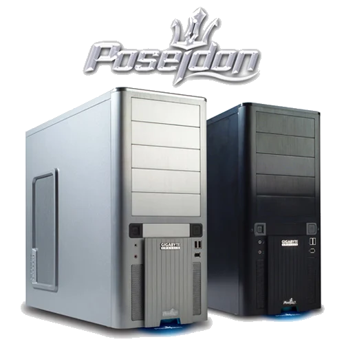 Gigabyte POSEYDON BLACK ALUMINUM ,Tool-free, no PSU, 2X 120mm, USB2.0, Audio & speaker