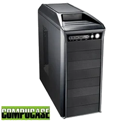 HEC Compucase 66RC Black ,Tool-free, no PSU,2x120mm Fan, USB2.0, Audio & speaker