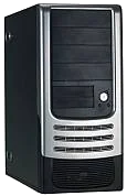HEC Compucase 6A21B Black&Silver ,Tool-free, no PSU,2x120mm Fan, USB2.0, Audio & speaker
