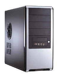 HEC Compucase 6C60 Black ,Tool-free, no PSU,2x120mm Fan, USB2.0, Audio & speaker