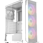 HERO ONE White ,Tool-free, NO PSU ,3x12cm ARGB Fan +12cm Fan, 3USB2/3.0, Audio & speaker