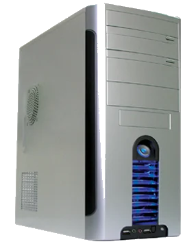 JSP-TECH H-550B EZCool 400W PS Front Blue Neon Light,F.panel Filter,Audio,Silver