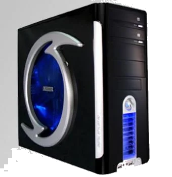 JSP-TECH H-550D-F25 EZCool 400W PS, Front Blue Neon Light,F.panel Filter,Audio,Black