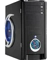 JSP-TECH H-990B-F25 EZCool 400W PS, LCD Front Blue Neon Light,F.panel Filter,Audio,Black