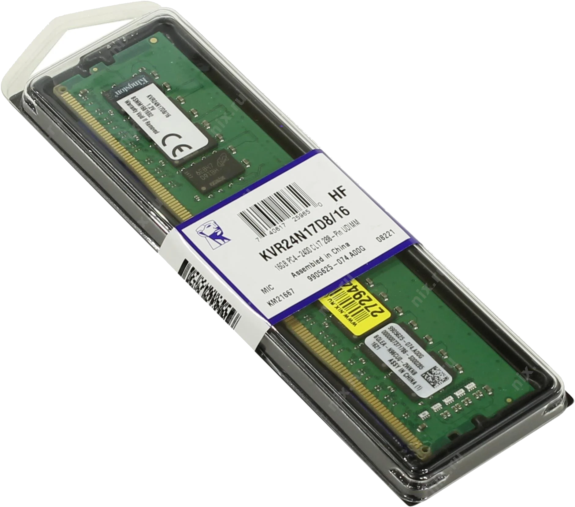 KINGSTON DDR4 16GB 2400MHz DDR4 Non-ECC CL17 DIMM SR x8 PC19200