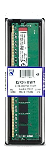 KINGSTON DDR4 4GB 2400MHz DDR4 Non-ECC CL17 DIMM SR x8 PC19200