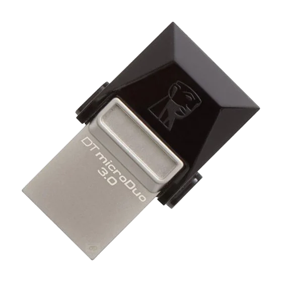 דיסק נייד Kingston DT microDuo USB 3.0/ micro USB OTG 8GB
