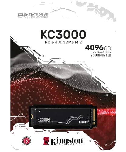 דיסק קשיח Kingston® KC3000 4096GB SSD M.2 2280 NVMe