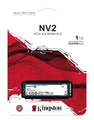 דיסק קשיח Kingston® 1000GB SSD NV2 M.2 2280 NVMe