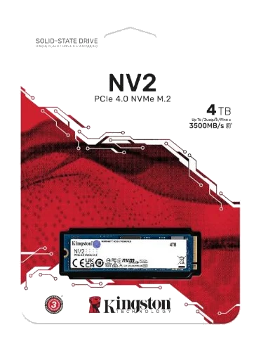 דיסק קשיח Kingston® 4000GB SSD NV2 M.2 2280 NVMe
