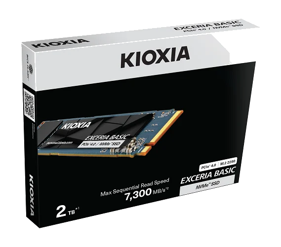 דיסק קשיח Kioxia® PCIe M2 2TB EXCERIA PLUS G4 NVMe 7300MB-6600MB SSD (LSF10Z002TG8)