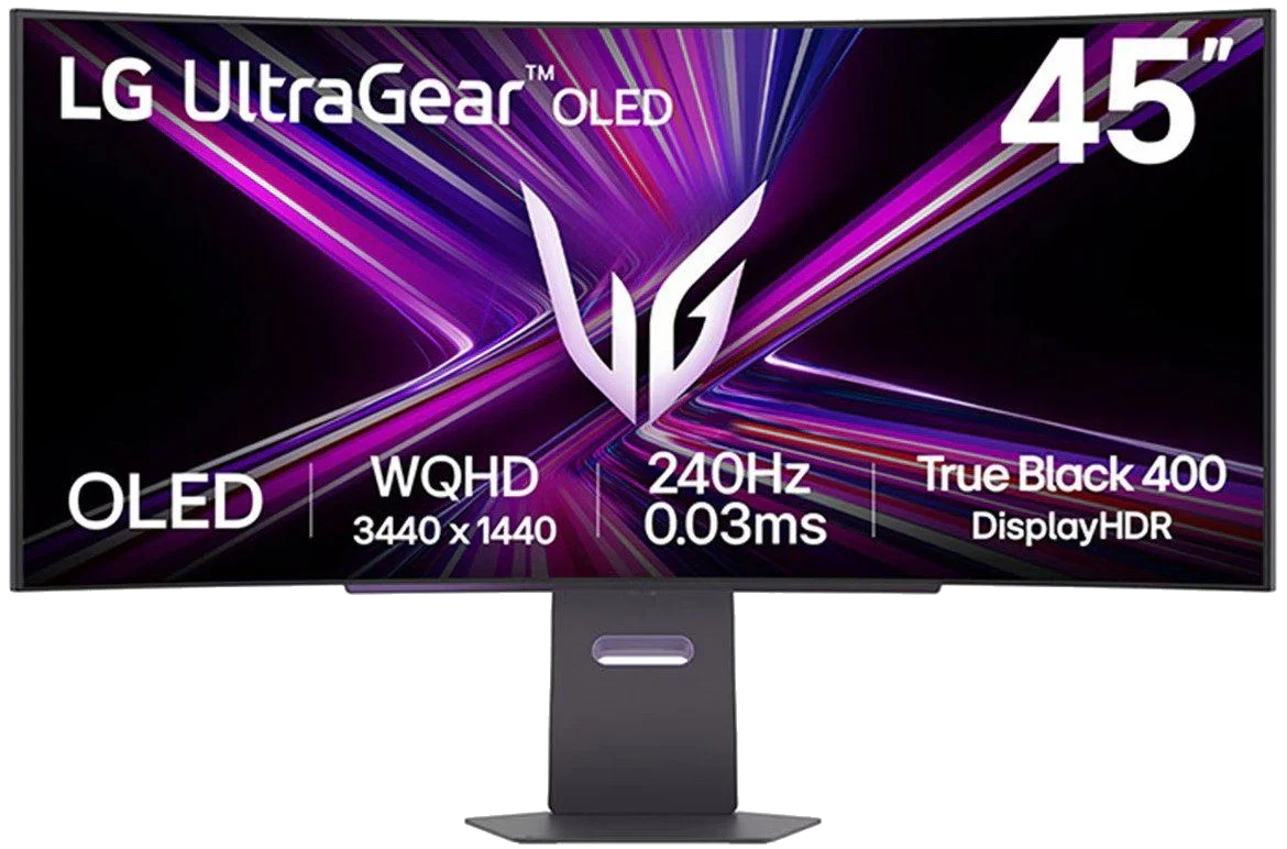 מסך מחשב קעור לגיימינג LG 45" UltraGear GX9 WQHD OLED 240Hz 0.03ms