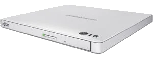 LG Extenal Slim DVD+-RW X8 GP95EW40 + SOFTWARE WHITE USB2